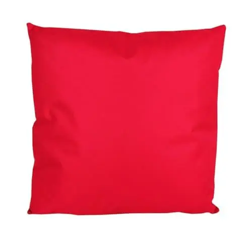 Produktbild: JACK 1x 45x45cm Outdoor Lounge Kissen Dekokissen inkl. Füllung Wasserabweisend Sitzkissen Garten Stuhl Lotus Effekt, Farbe:Rot