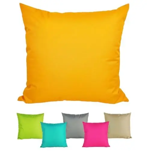 Produktbild: JACK 40x40cm Outdoor Lounge Kissen Dekokissen inkl. XXL-Füllung Wasserabweisend Sitzkissen Garten Stuhl Lotus Effekt, Farbe:Grau