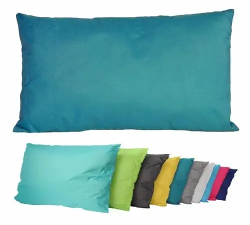 Produktbild: JACK Outdoor Lounge Kissen 30x50cm Dekokissen inkl. Füllung Wasserfest Sitzkissen Garten Stuhl Lotus Effekt, Farbe:Petrol