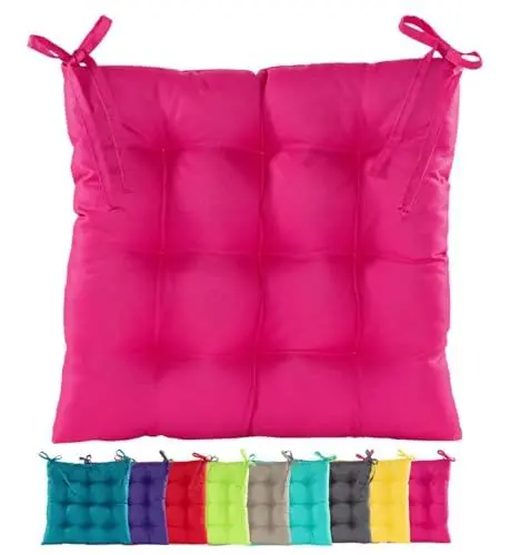 Produktbild: JACK Outdoor Stuhlkissen 38x38cm Lounge Kissen Auflage Wasserfest Sitzkissen Garten Lotus Effekt, Farbe:Pink