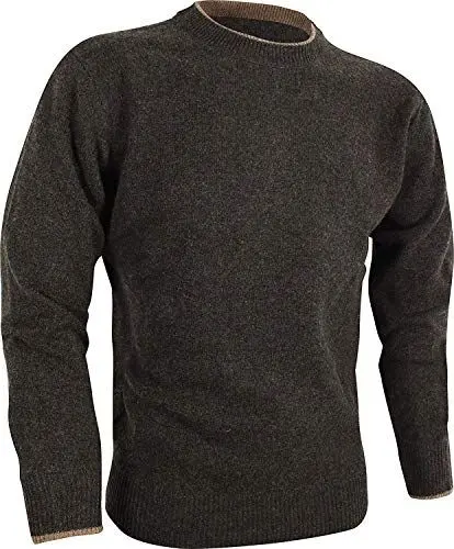 Produktbild: JACK PYKE - Pullover mit Rundhalsausschnitt - gestrickt aus 100% Lammwolle - Dunkeloliv - XL