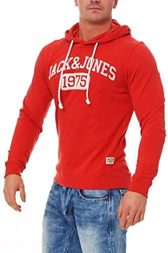 Produktbild: JACK & JONES Herren Glarry Sweat Sweatshirt, Rot (Bratapfel), S