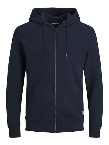Produktbild: JACK & JONES Herren Hoodie Kapuzenpullover JJEBASIC Zip - Regular Fit Plussize, Größe:3XL, Farbe:Navy Blazer 12182493