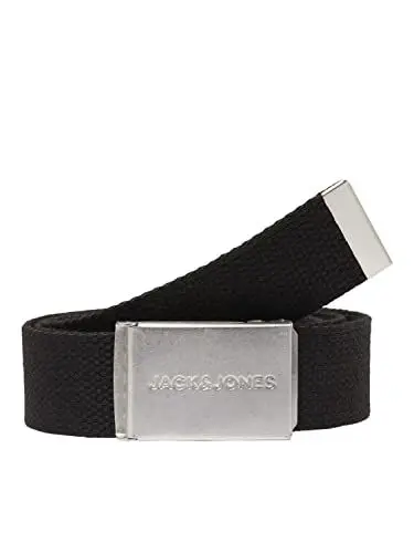 Produktbild: JACK & JONES Herren Jacsolid Woven Belt Gürtel 12122038,Schwarz,95