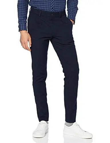 Produktbild: Jack & Jones Herren JJIMARCO JJSEAN NOR Check Hose, Dunkelblau (Dark Navy), 31W / 32L