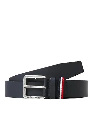 Produktbild: JACK & JONES Herren Jacespo Belt Lederg rtel, Navy Blazer, 105 EU