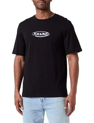 Produktbild: JACK & JONES Herren Jacoliver Ss Tee T-Shirt, Schwarz, L