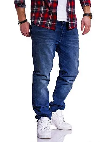Produktbild: JACK & JONES Herren Jeans Clark ARIS Regular Fit Straight Leg Denim Herrenhose Dark Blue Denim W33 L30