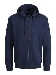 Produktbild: JACK & JONES Herren Jjebradley Zip Hood Noos Pls Sweatshirt-Jacke, Marine, 4XL Große Größen EU