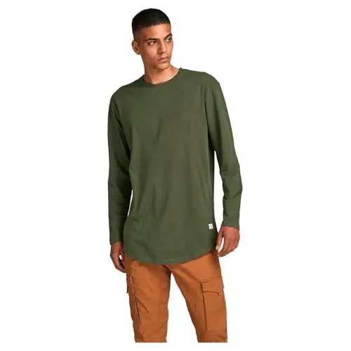 Produktbild: JACK & JONES Herren Jjenoa Tee O-Neck Noos Langarmshirt, Forest Night, XL EU