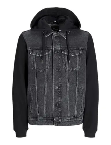 Produktbild: JACK & JONES Herren Jjijean Jjjacket W Sweat Wi 204 Jeansjacke, Black Denim, M