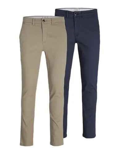 Produktbild: JACK & JONES Herren Jjimarco Jjdave Akm 2 Pack Noos Hose, Beige, 33W 30L EU