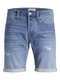 Produktbild: JACK & JONES Herren Jjirick Jjicon Ge 709 I.k Ss24 Sn Jeansshorts, Blue Denim, XS EU