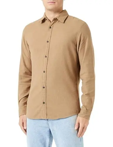 Produktbild: JACK & JONES Herren Jjplain Fall Solid Shirt Ls 12236943 ,Otter ,M