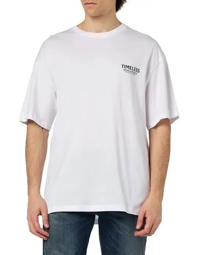 Produktbild: JACK & JONES Herren Jorancient Tee Ss Crew Neck Tg T-Shirt, Bright White/Print:Timeless, M
