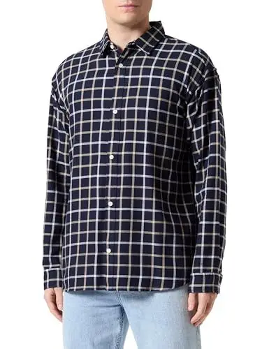 Produktbild: JACK & JONES Herren Jorjames Check Shirt Ls Langarmhemd, Sky Captain, M