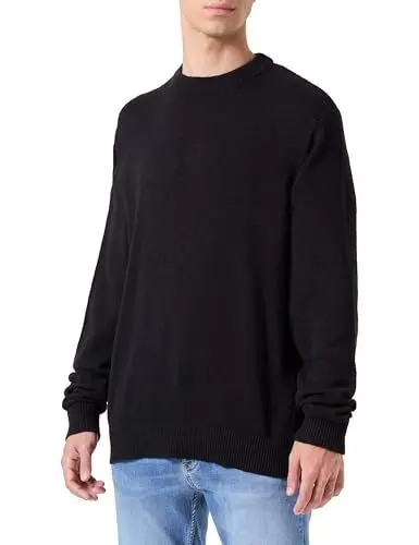 Produktbild: JACK & JONES Herren Jormarbella Knit Crew Neck Strickpullover, Schwarz, M
