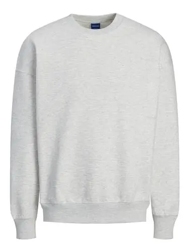 Produktbild: JACK & JONES Herren Jorvibe Spongy Sweat Crew Neck Sweatshirt, White Melange, M