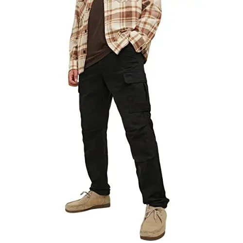 Produktbild: JACK & JONES Herren Jpstace Jjtucker Ama Noos Cargohose, Schwarz, 36W / 34L EU