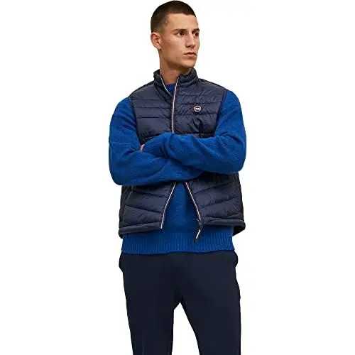 Produktbild: JACK & JONES Herren Leichte Stepp Weste Basic Übergangs Puffer Jacke Ärmellos ohne Kapuze JJEHERO
