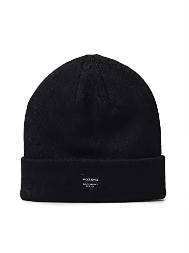 Produktbild: JACK & JONES Herren Strickmütze JJDNA Beanie NOOS 12092815, Einfarbig, Gr. One Size, Schwarz (Black)