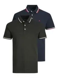 Produktbild: Jack & Jones Herren Jjepaulos 2pk Mp Polo Shirt, Navy Blazer, XXL EU