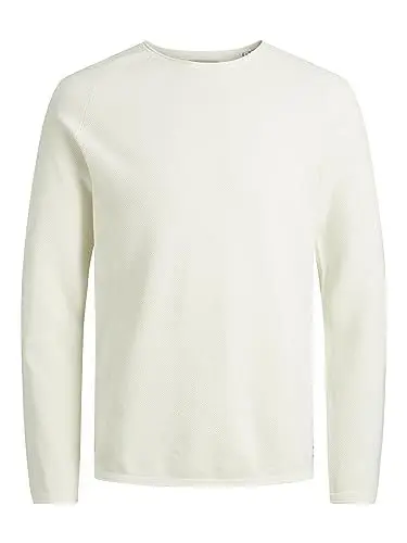 Produktbild: JACK & JONES Herren Strickpullover Rundhals Basic Langarm Sweater Baumwolle Shirt JJEHILL