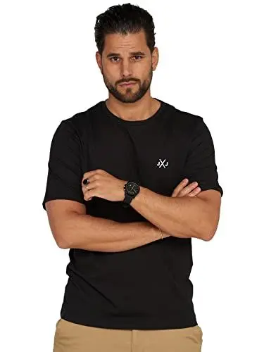 Produktbild: JACK & JONES Herren T-Shirt Elif Infinity O-Neck Shirt Kurzarmshirt (as3, Alpha, m, Regular, Regular, Black/Without Backprint)