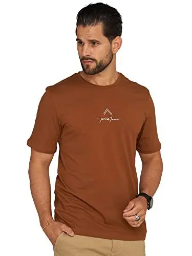 Produktbild: JACK & JONES Herren T-Shirt Marc Infinity O-Neck Shirt Kurzarmshirt (as3, Alpha, l, Regular, Regular, Dusty Olive)