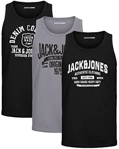 Produktbild: JACK & JONES Herren Tank-Tops Vielfältige Prints | Schmale Passform und atmungsaktive Baumwolle (3er Opt - 5 (3er Havka TT, XXL))