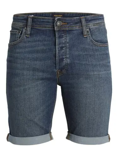 Produktbild: JACK & JONES Infinity Herren Jeans Shorts Rick Bermudas Used Look (as3, Alpha, l, Regular, Regular, Medium Blue Denim)