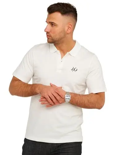 Produktbild: JACK & JONES Infinity Herren Poloshirt Rise Infinity Polohemd Kurzarm Shirt Cloud Dancer XXL