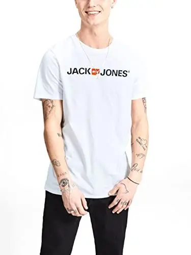 Produktbild: JACK & JONES Male Klassisches T-Shirt - Corp White