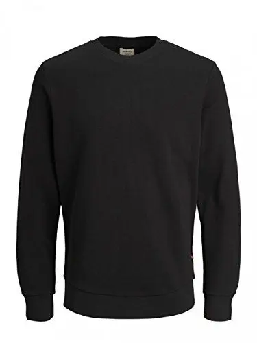 Produktbild: JACK & JONES Herren Jjeholmen Sweat Crew Neck Noos Pullover, Schwarz (Black Fit: Reg Fit), M EU