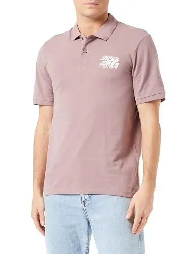 Produktbild: JACK & JONES Men's JCOELLIOT Polo SS FST Poloshirt, Twilight Mauve, L