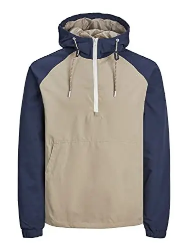 Produktbild: JACK & JONES Men's JORLUKE Anorak Jacke, Crockery/Detail:Blocking, S