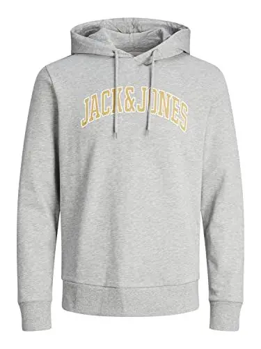 Produktbild: JACK & JONES Men's JPRBLUBOOSTER Sweat Hood JAN23 Kapuzenpullover, Light Grey Melange, XL