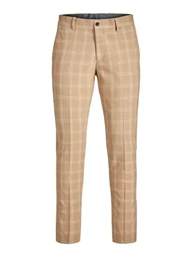 Produktbild: JACK & JONES Men's JPRFRANCO Check Trouser Anzughose, Petrified Oak/Checks:SUPER Slim FIT, 50