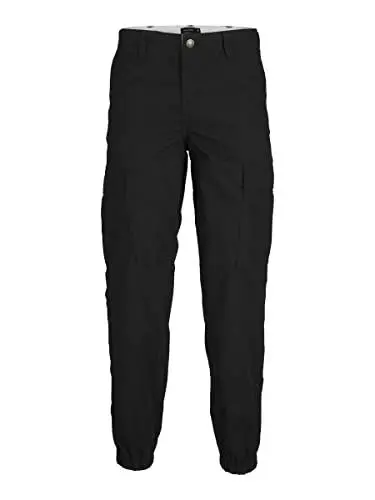 Produktbild: JACK & JONES Men's JPSTKARL JJFLINT SA Cuffed Cargohose, Black, 33W / 34L