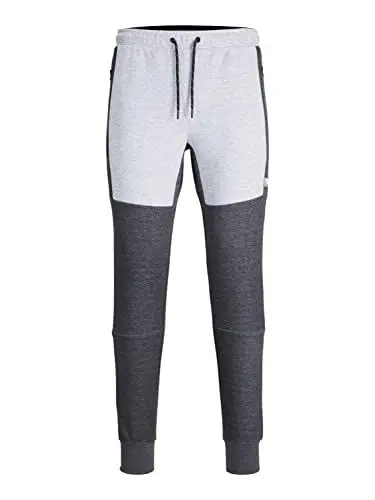 Produktbild: JACK & JONES Men's JPSTWILL JJAIR Blocking Sweat Pants BEX Jogginghose, Dark Grey Melange, M