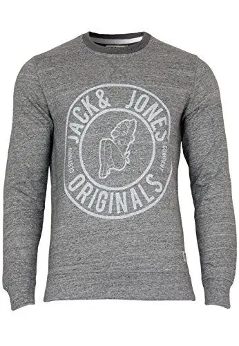 Produktbild: JACK & JONES Sweatshirt NES Sweat Crew Neck, Größe:L··Farbe:Grey Melange