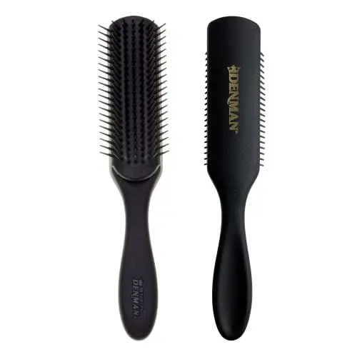 Produktbild: Jack Dean by Denman Curly Hair Brush D3 (All Black) 7 Row Styling Brush for Detangling, Separating, Shaping and Defining Curls - For Women and Men
