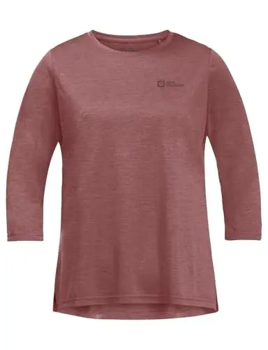 Produktbild: Jack Wolfskin Damen Crosstrail 3/4 W T-Shirt, Mineral Red, S EU