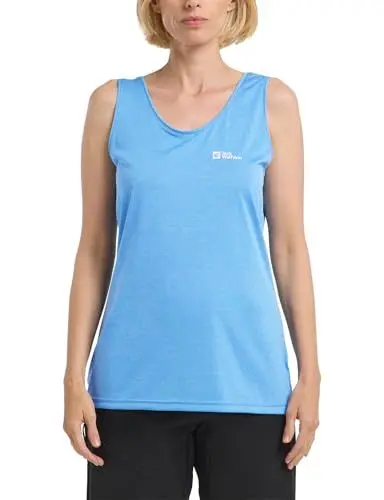 Produktbild: Jack Wolfskin Damen Crosstrail Tank W T-Shirt, Mid Blue, XL EU
