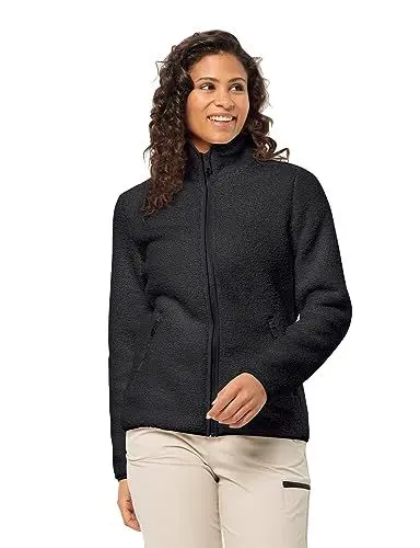Produktbild: Jack Wolfskin Damen High Curl Jacket W Fleece Jacke, Schwarz, XL EU