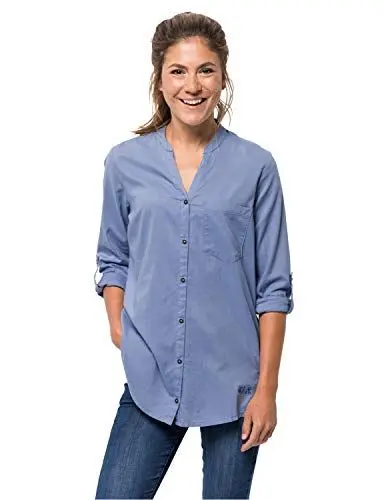 Produktbild: Jack Wolfskin Damen Indian Springs Shirt, Dusk Blue Stripes, S