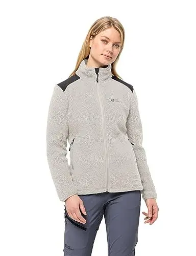 Produktbild: Jack Wolfskin Damen KAMMWEG Pile FZ W Fleece-Jacke, Dove, L