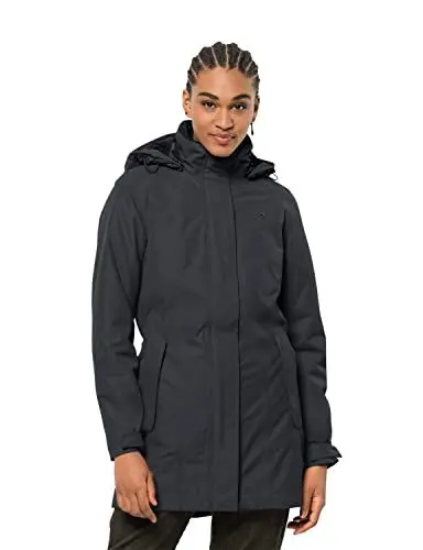 Produktbild: Jack Wolfskin Damen Madison Avenue Coat Mantel, Grau (phantom), XS