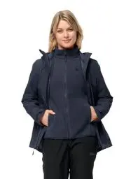 Produktbild: Jack Wolfskin Damen Moonrise 3in1 Jkt W Jacket, Night Blue, XXL EU