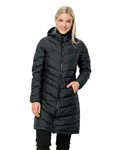 Produktbild: Jack Wolfskin Damen Selenium Coat Winddichter Daunenmantel, Schwarz, L EU